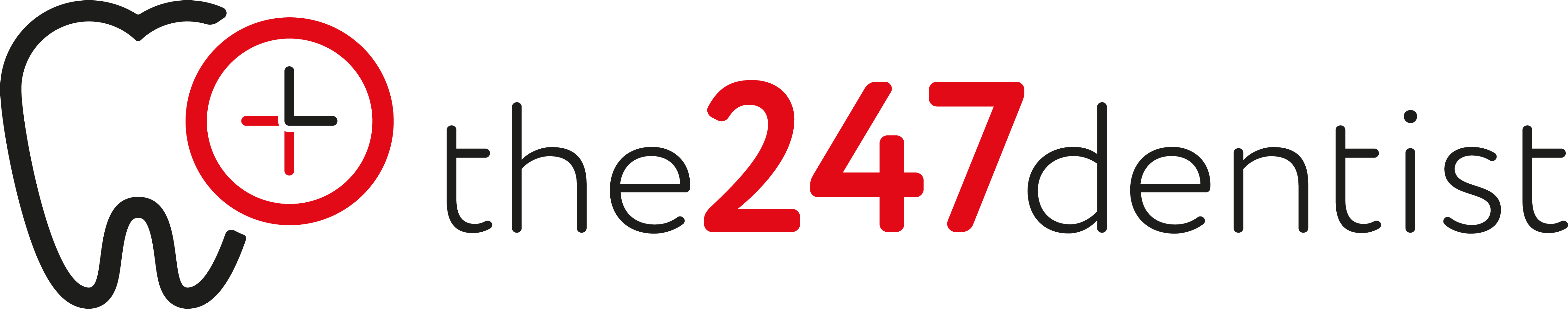 the 247 dentist logo on transparent background